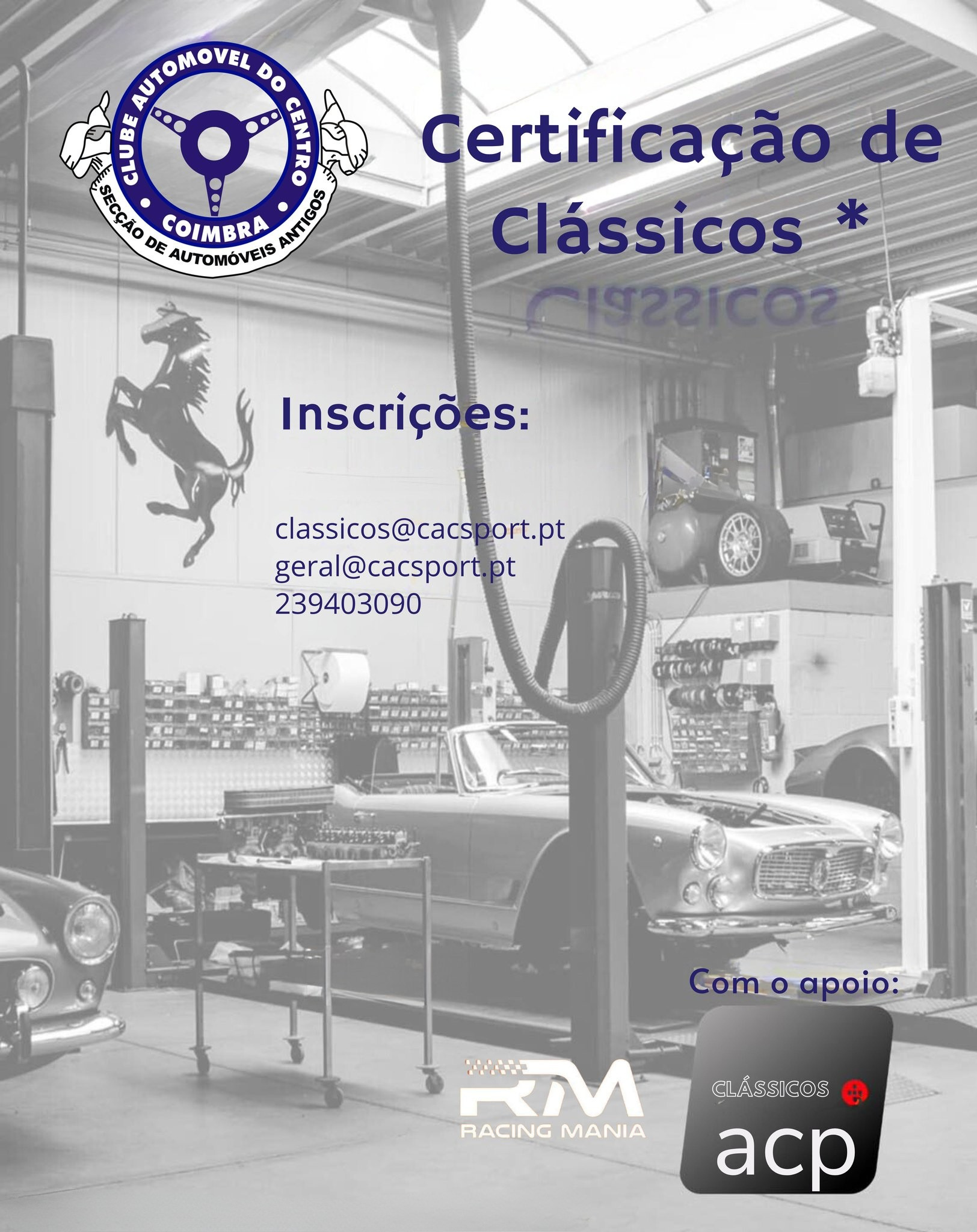 Certificação de automóveis clássicos – inscreva já o seu clássico para ser certificado em Abril.