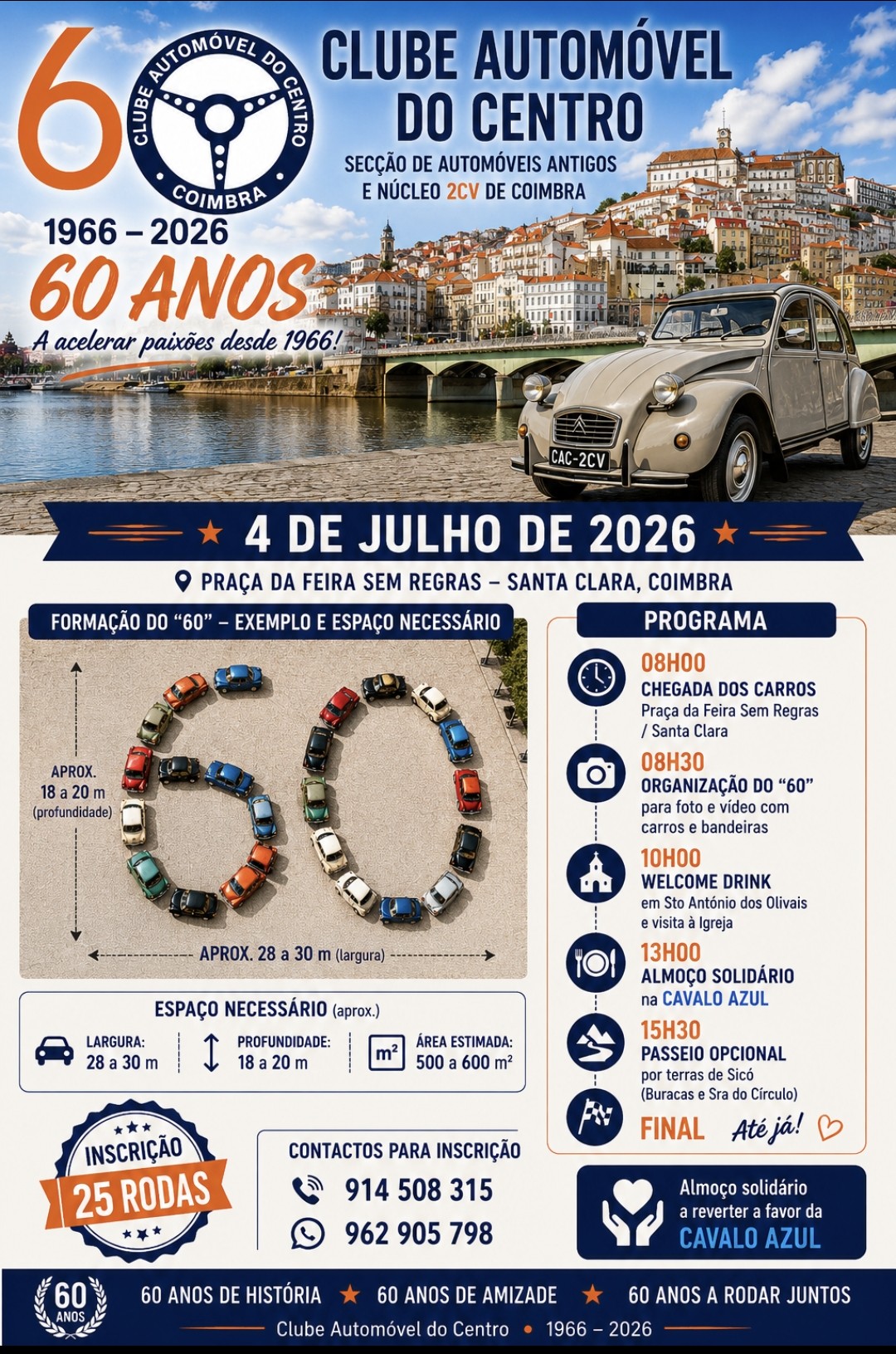 Passeio Automóveis Clássicos e 2CV – 60 anos CAC